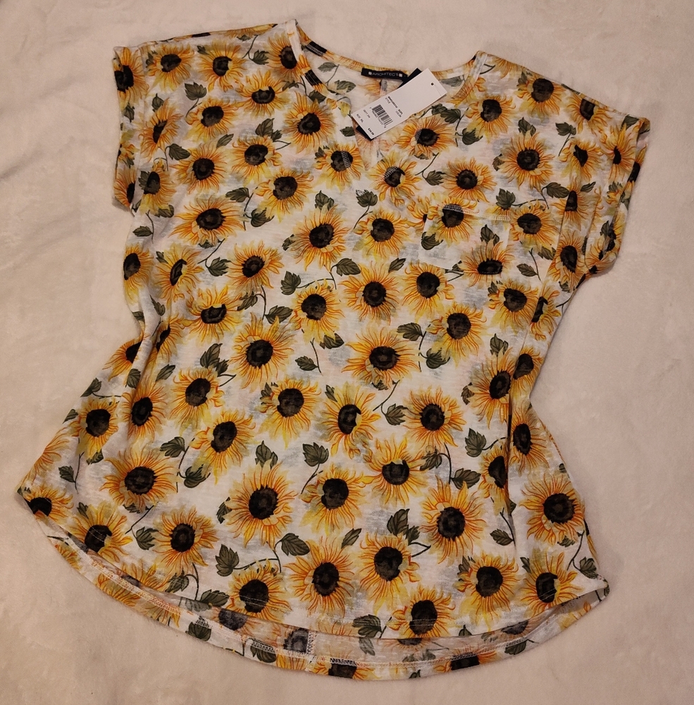 NWT! Architect Sunflower Blouse Sz XL